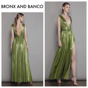 BRONX & BANCO Romi Metallic Goddess Gown